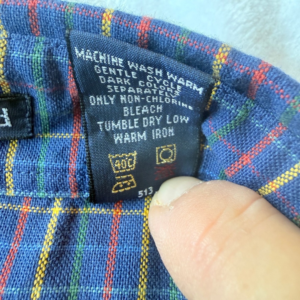 GANT Classic Oxford Men's XL Blue Plaid 100% Cotton Button Down Shirt Preppy - Picture 10 of 11